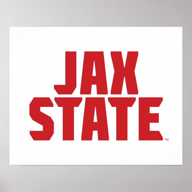 Affiche Jacksonville State University JAX STATE Bold Red (Devant)