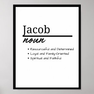 Affiche Jacob, Garçon Nom Personnalisé Définition
