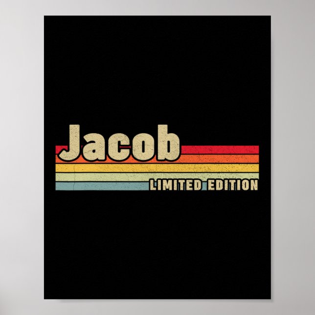 Affiche Jacob Nom Cadeau Anniversaire Personnalisé Funny C (Devant)