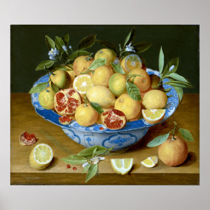 Affiche Jacob van Hulsdonck Still Life with Lemons, Orange