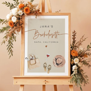 Affiche JADE Bohemian Napa Vin Pays Bachelorette