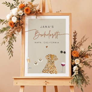 Affiche JADE Bohemian Napa Vin Pays Bachelorette