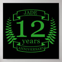 Jade Gemstone mariage anniversaire 12 ans