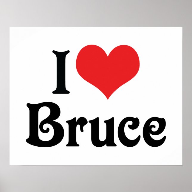 Affiche J'adore Bruce (Devant)