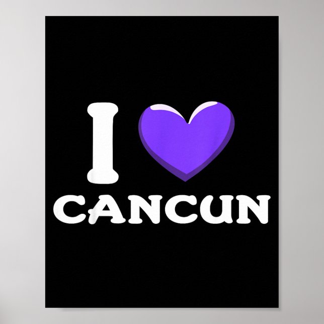 Affiche J'adore Cancun Mexique _1  (Devant)