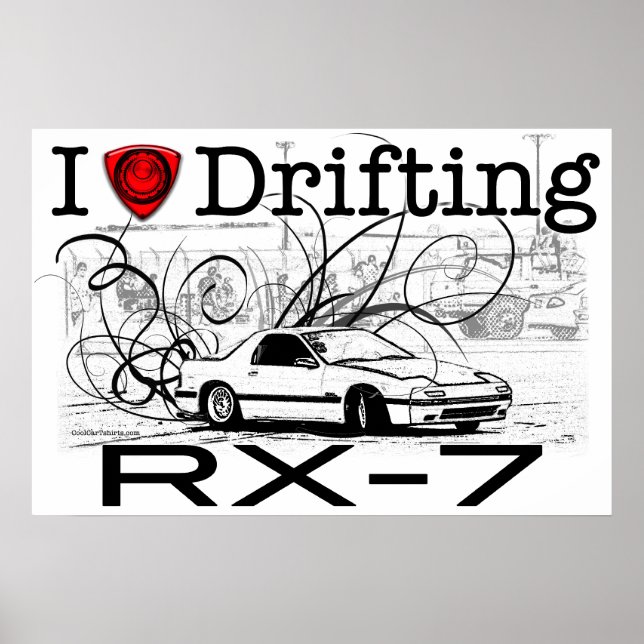 Affiche J'adore dériver RX-7 (Devant)