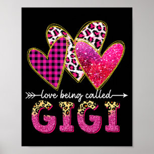Affiche J'adore être appelée gigi grand-mère valentine fêt