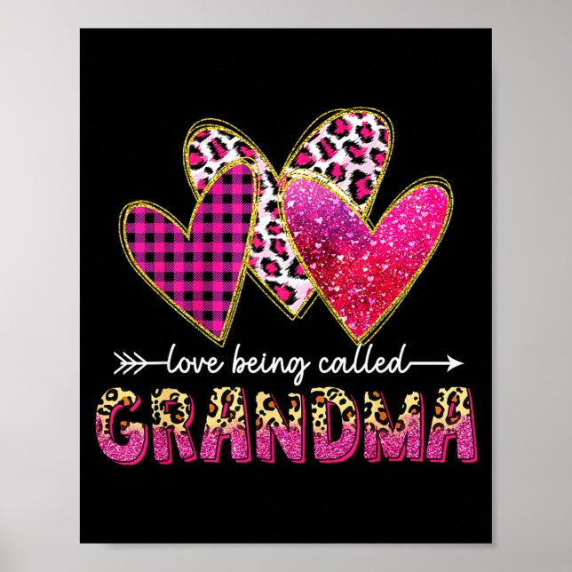 Affiche J'adore être appelée grand-mère valentine fête des (Devant)