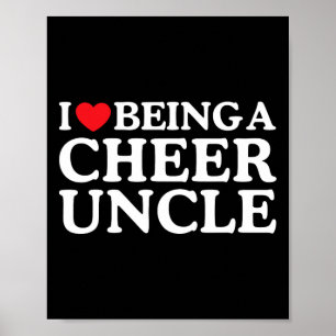 Affiche J'adore être un oncle cheerleader Équipe de cheerl