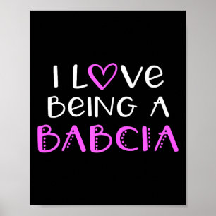 Affiche J'adore être une babcia mignonne cool