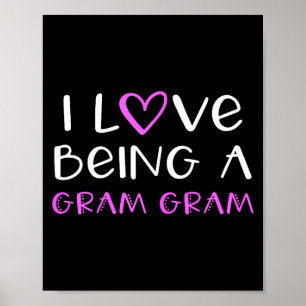 Affiche J'adore être une grand-mère gram-gram mignonne et