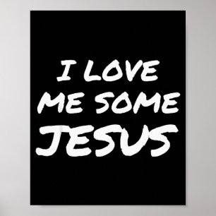 Affiche J'adore Jésus Pâques Foi Chrétienne Cool