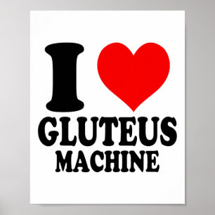 Affiche J'adore la machine fessiers