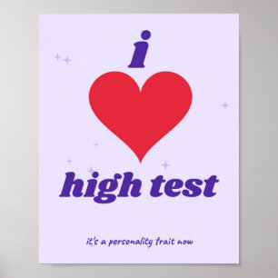 Affiche J'adore l'affiche de gym drôle High Test