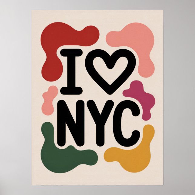 Affiche J'adore l'art pop de nyc (Devant)