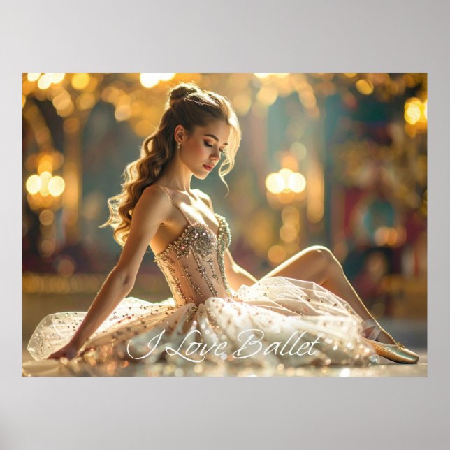 AFFICHE J'ADORE LE BALLET - BALLET & DANSE (Devant)