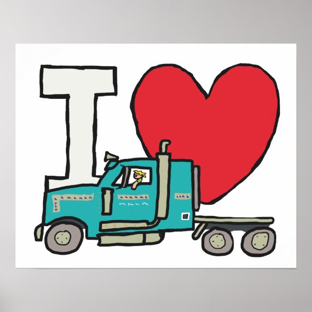 Affiche J'adore le camionnage (Devant)