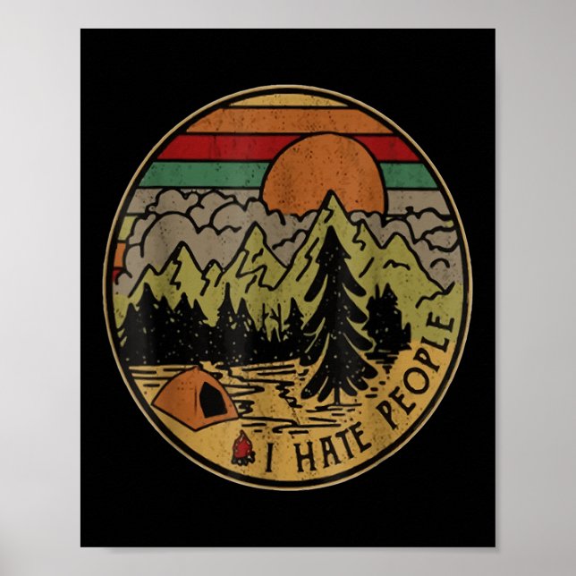 Affiche J'adore le camping, je déteste les gens à l'extéri (Devant)