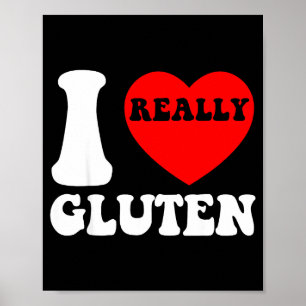 Affiche J'adore le Gluten Je Fais le Plein de Gluten Calor