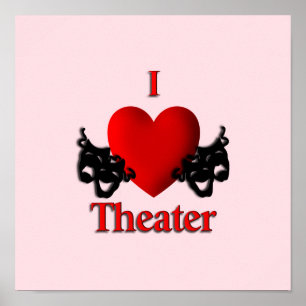 Affiche J'adore le Théâtre Rose