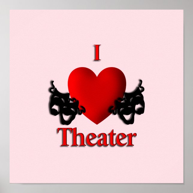 Affiche J'adore le Théâtre Rose (Devant)