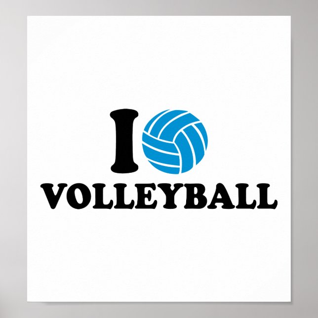 Affiche J'adore le volleyball (Devant)