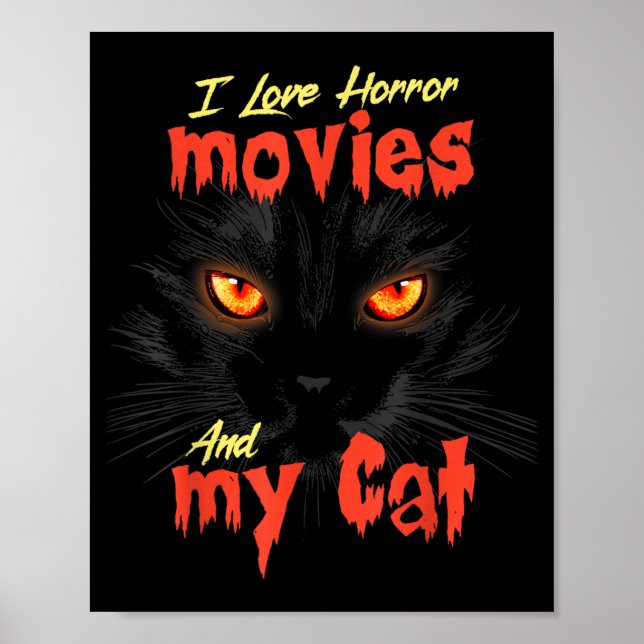Affiche J'adore les films d'horreur et mon chat (Devant)