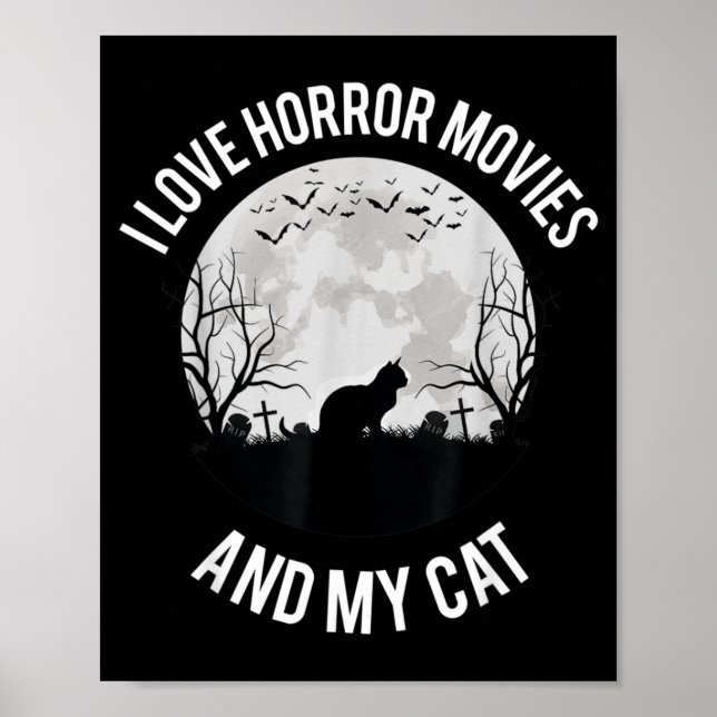 Affiche J'adore les films d'horreur et mon chat (Devant)