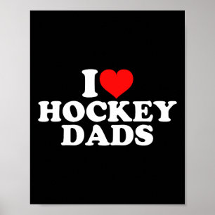 Affiche J'adore les papas de hockey