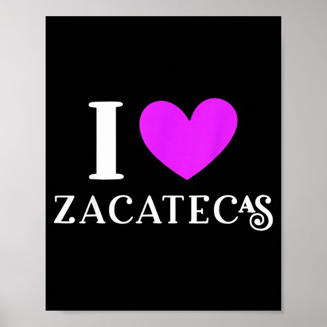 Affiche J'adore les vacances à Zacatecas au Mexique  (Devant)