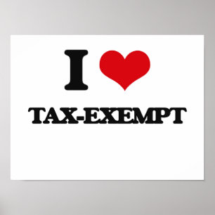 Affiche J'adore l'exonération fiscale