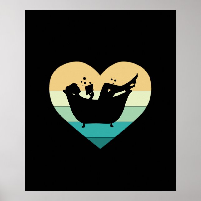 Affiche J'adore lire dans la baignoire (Devant)