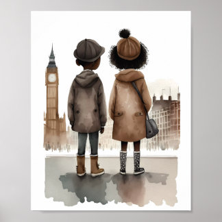 Affiche J'adore Londres
