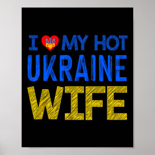 Affiche J'adore ma femme ukrainienne chaude 