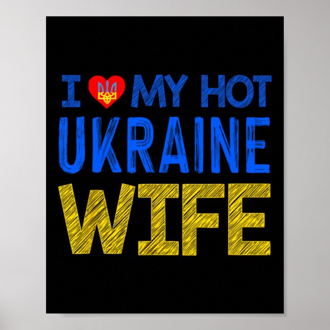 Affiche J'adore ma femme ukrainienne chaude  (Devant)