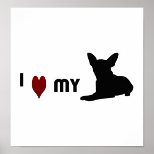 Affiche J'adore mon Chihuahua