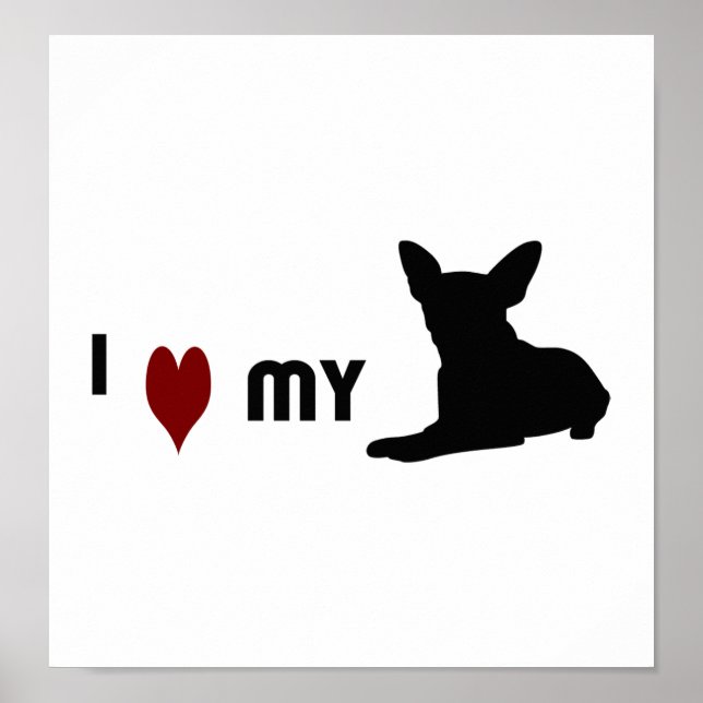 Affiche J'adore mon Chihuahua (Devant)