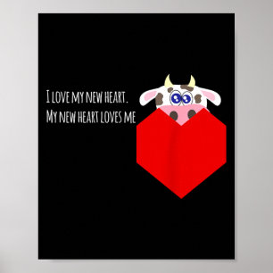 Affiche J'adore mon nouveau patient cardiaque avec valvule