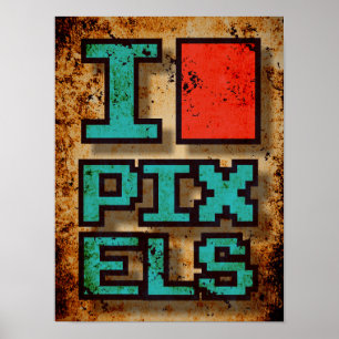 Affiche J'adore Pixel