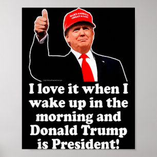 Affiche J'adore quand Donald Trump est président 2024 47e