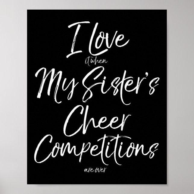 Affiche J'adore Quand Les Compétitions De Cheer De Ma Sœur (Devant)