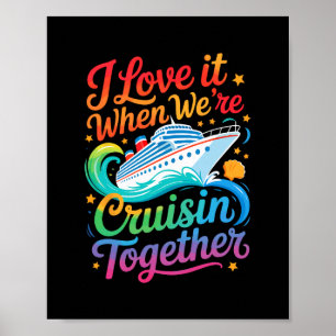 Affiche J'adore Quand On Est En Croisière Ensemble Drôle D