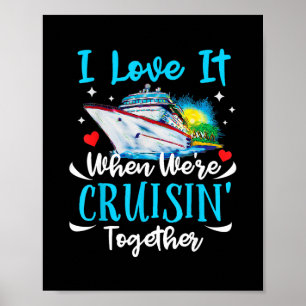Affiche J'adore quand on fait une croisière ensemble Coupl