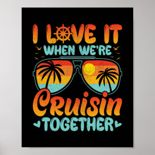 Affiche J'adore Quand On Fait Une Croisière Ensemble Voyag