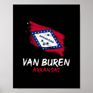 Affiche J'adore Van Buren Arkansas Splatter Trip Vacances
