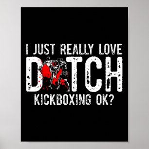 Affiche J'adore vraiment l'art martial Muay Thai Kickboxin