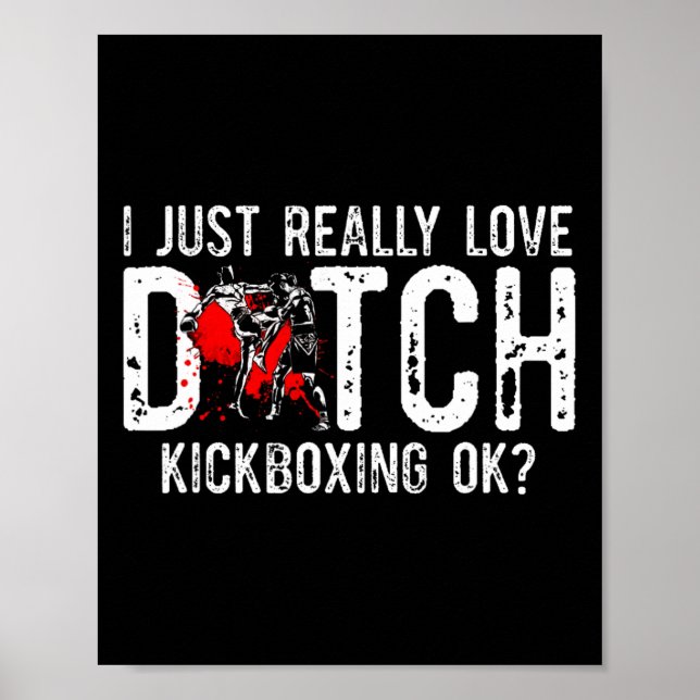 Affiche J'adore vraiment l'art martial Muay Thai Kickboxin (Devant)