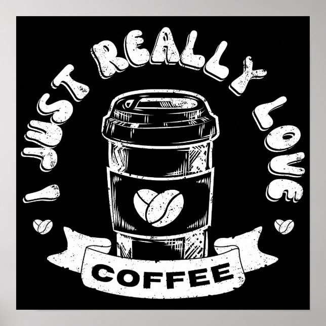 Affiche J'adore vraiment le café (Devant)