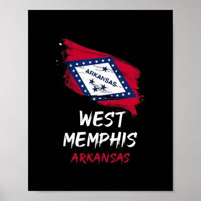 Affiche J'adore West Memphis Arkansas Splatter Trip Vacanc (Devant)