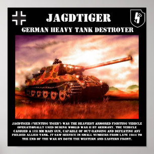 Affiche Jagdtiger Allemand Tank Destroyer